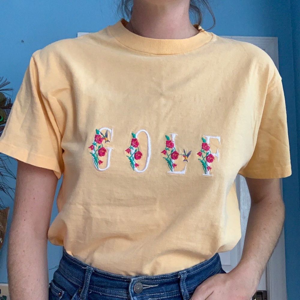 SOLD Vintage Floral Golf Tee